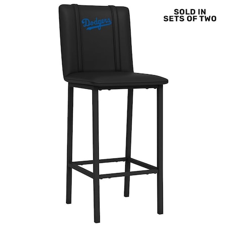 Dreamseat Bar Stool 500 with Dodgers Cooperstown Secondary, 2PK XZ500BSDBLK-PSCOOP0046A